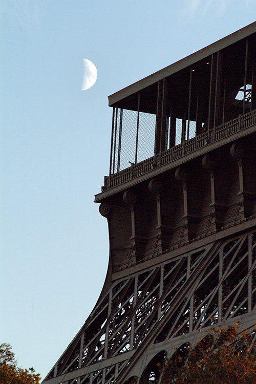 Eiffel Tower and Moon 