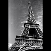 Pictures of Eiffel Tower black and white 