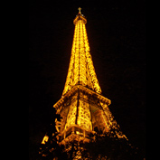 Eiffel Tower night in Paris 
