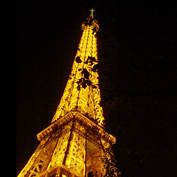 Paris by night the Eiffel Tower 