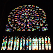 Paris, Notre Dame photos - Stained Glasses in Notre Dame Cathedral, Paris, France 
