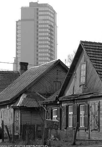 Old and new buildings in Vilnius 