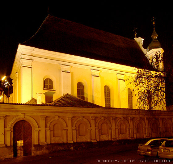 Churche in Vilnius by night 